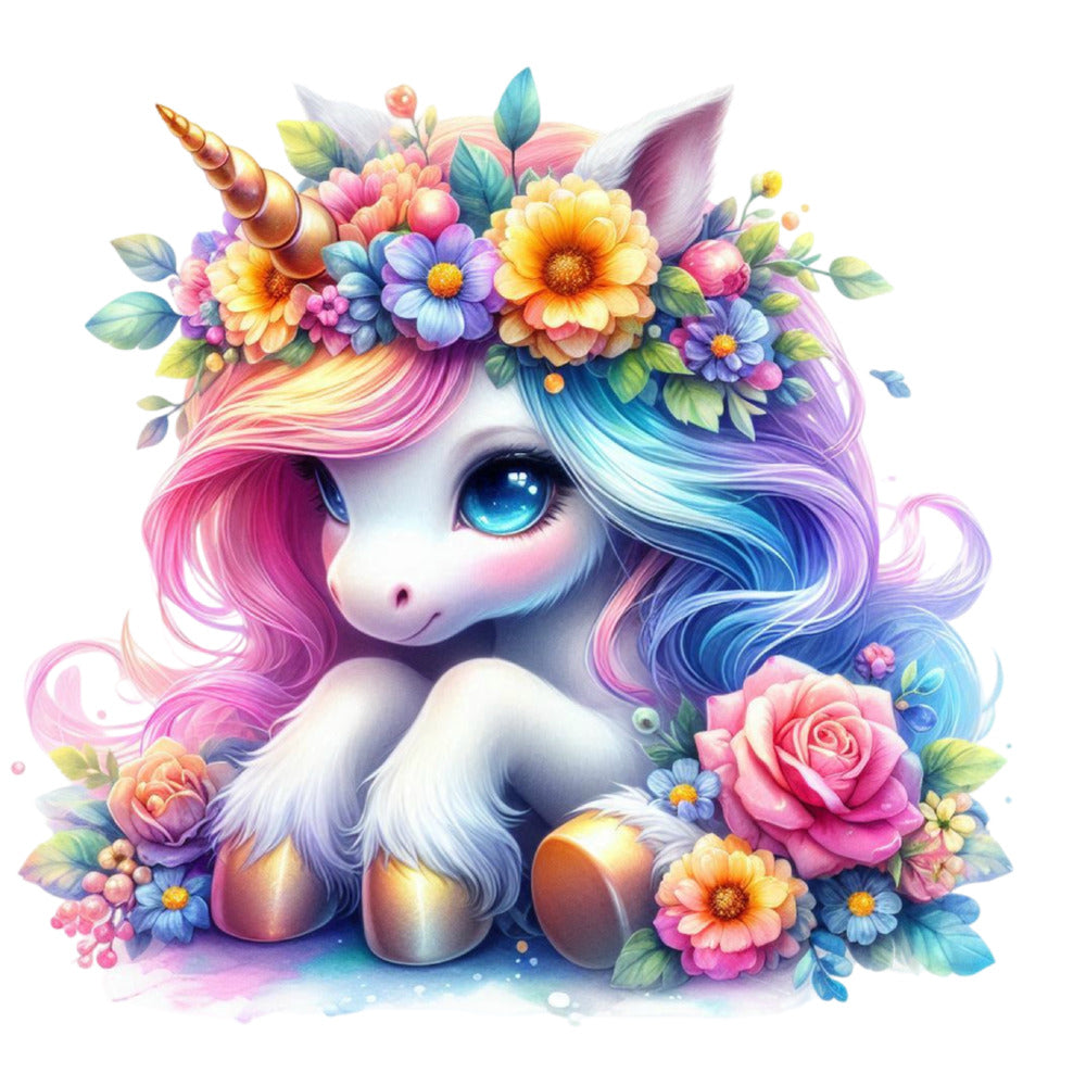 Colorful Magical Unicorn Fabric Panel 16