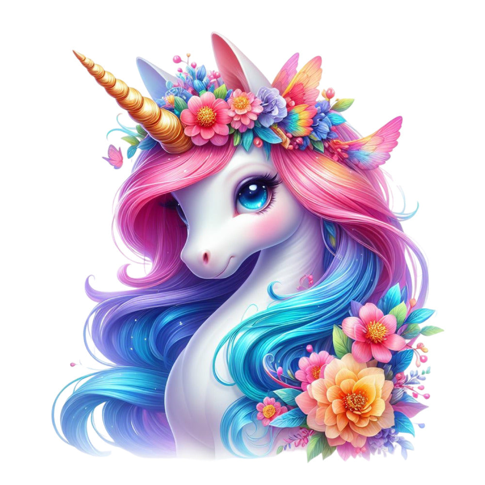 Colorful Magical Unicorn Fabric Panel 3