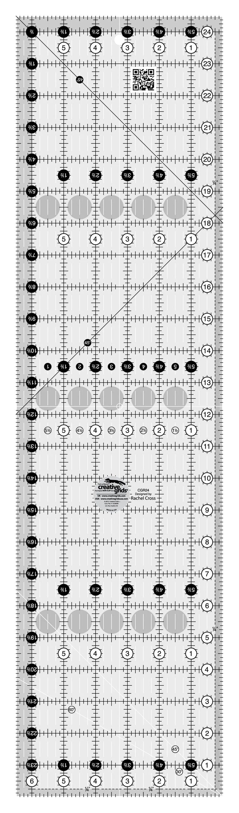 Creative Grids Quilt Ruler 6-1/2in x 24-1/2in