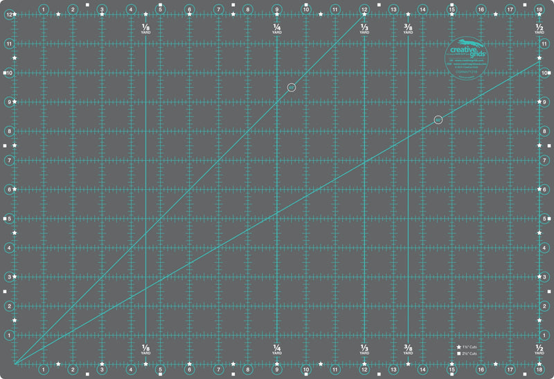 Creative Grids Self-Healing Double Sided Rotary Cutting Mat 12in x 18in