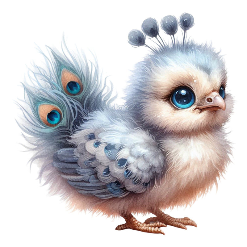 Cute Adorable Peacocks Fabric Panel 21