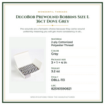 Product Specifications – DecoBob Prewound Bobbins Size L 36ct Dove Grey