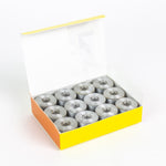 DecoBob Prewound Bobbins Size M 24ct Med Grey