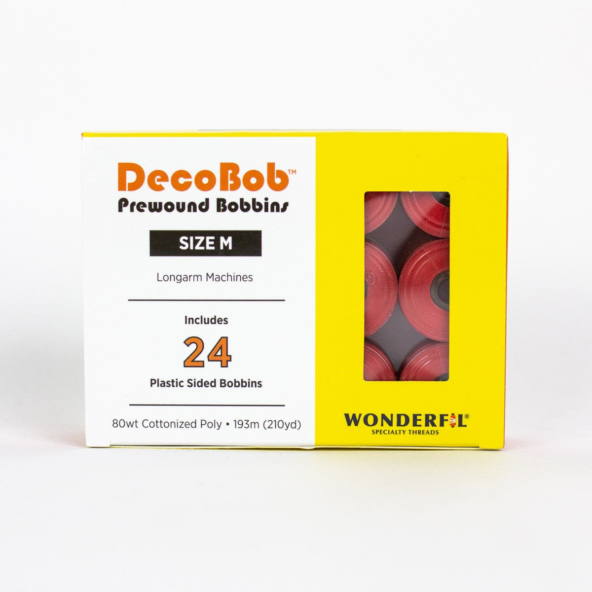 DecoBob Prewound Bobbins Size M 24ct Red