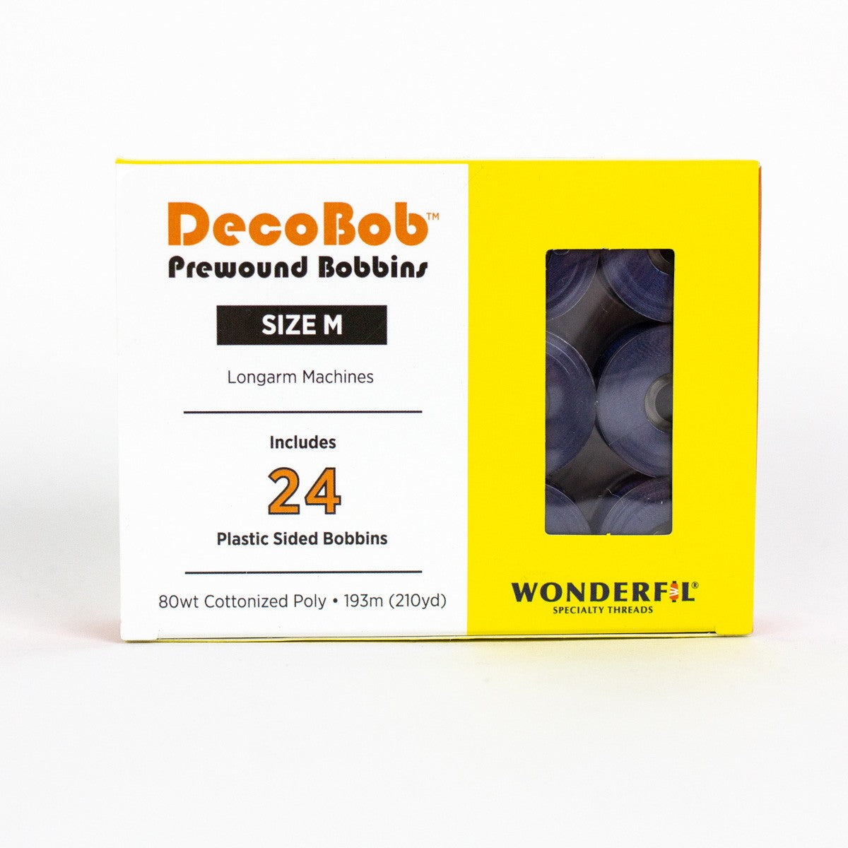 DecoBob Prewound Bobbins Size M 24ct Navy