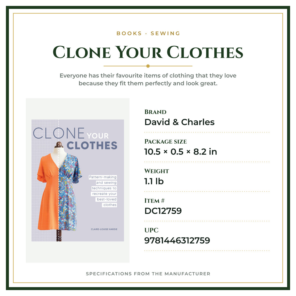 Product Specifications – Clone Your Clothes