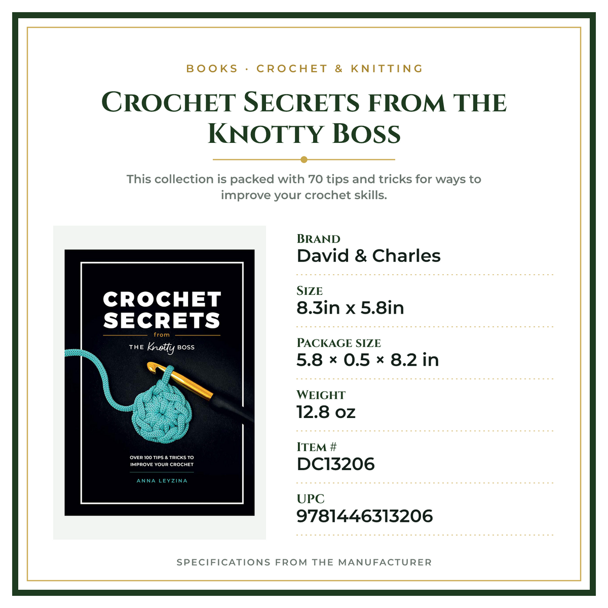 Product Specifications – Crochet Secrets from the Knotty Boss