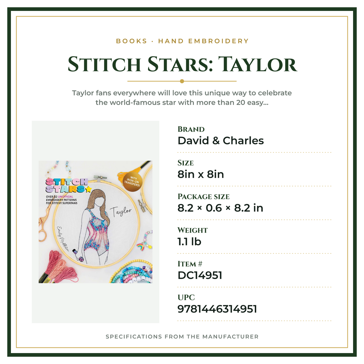 Product Specifications – Stitch Stars: Taylor