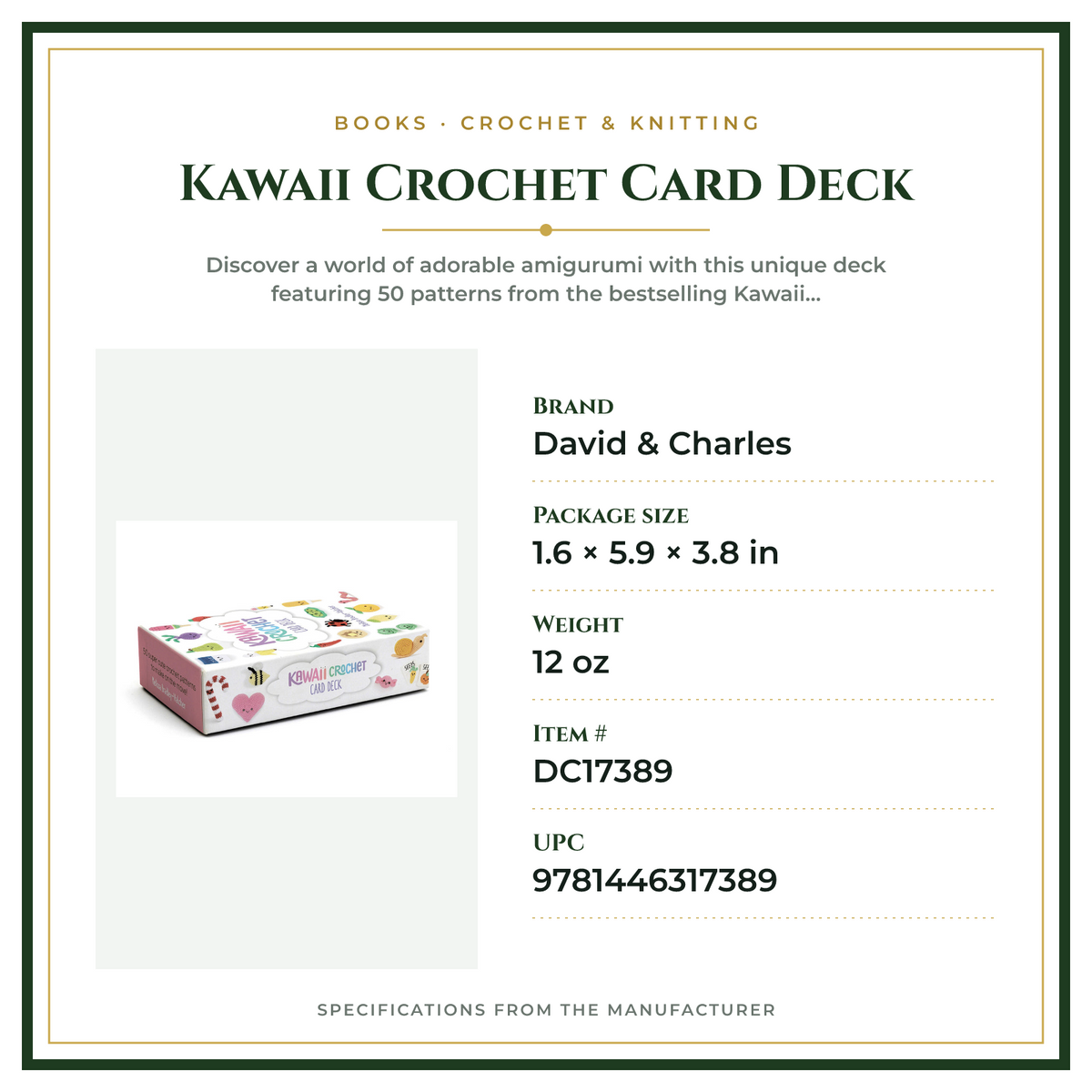 Product Specifications – Kawaii Crochet Card Deck