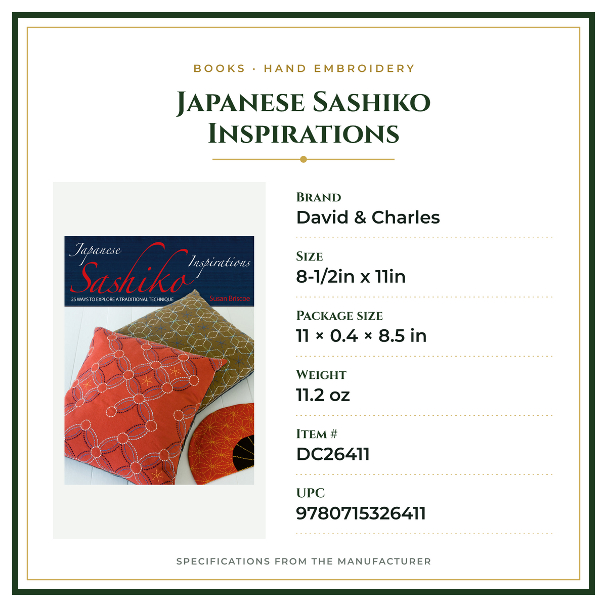 Product Specifications – Japanese Sashiko Inspirations