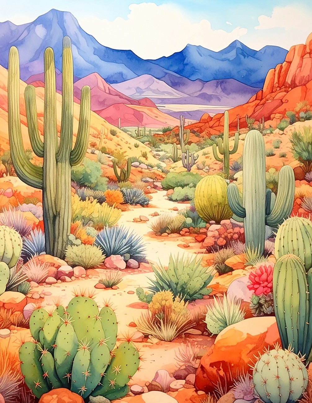 PASTEL DESERT 26in x 33.5in