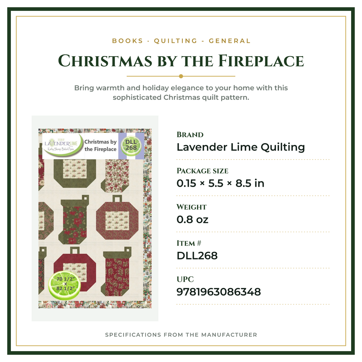Product Specifications – Christmas by the Fireplace