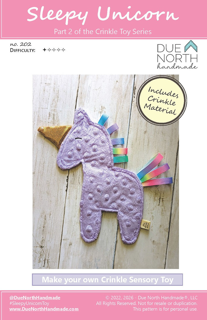 Sleepy Unicorn Pattern Plus