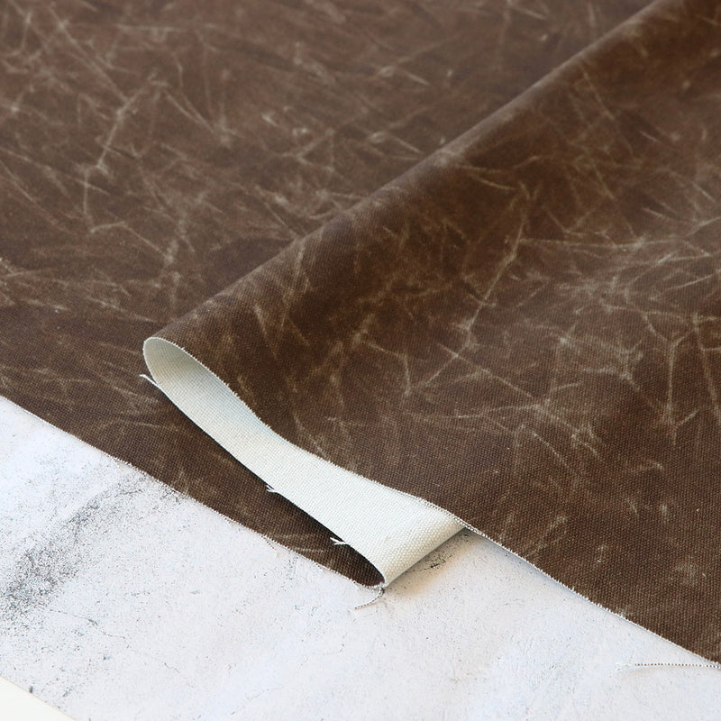 Faux Waxed Duck Canvas Brown 15yds