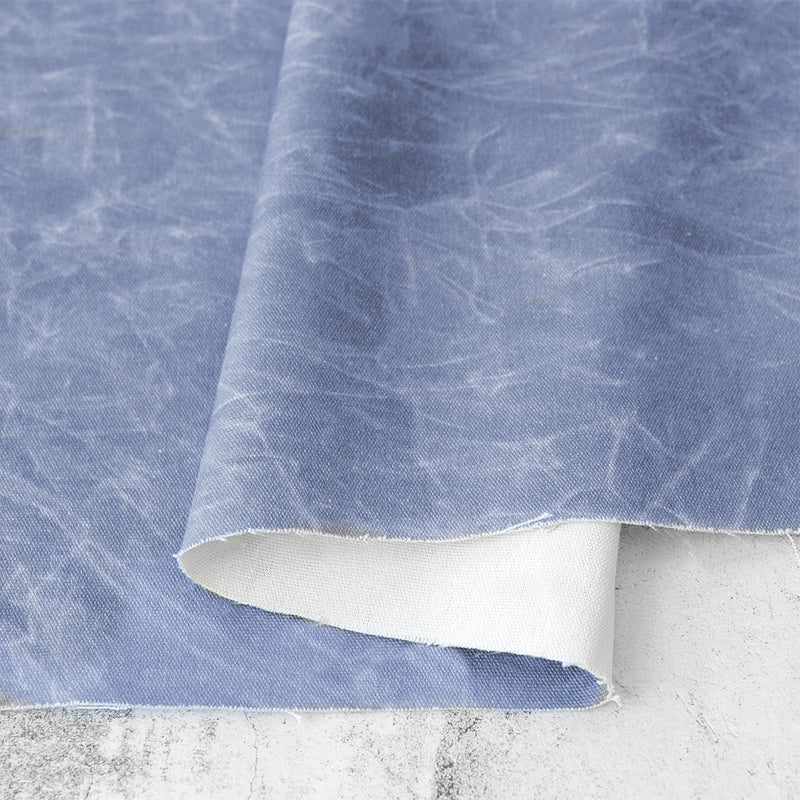 Faux Waxed Duck Canvas Chambray 1 Yard Cut