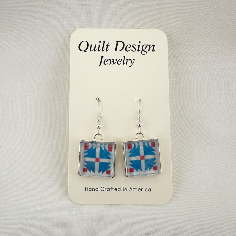 Quilt Earrings Dove in the Window