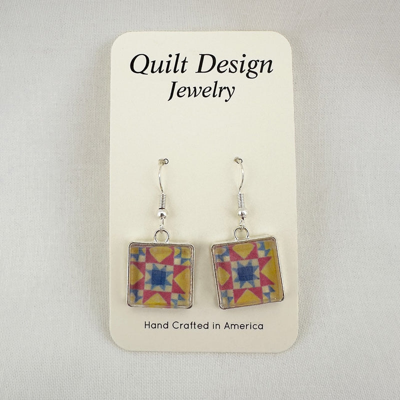 Quilt Earrings Galaxy Star
