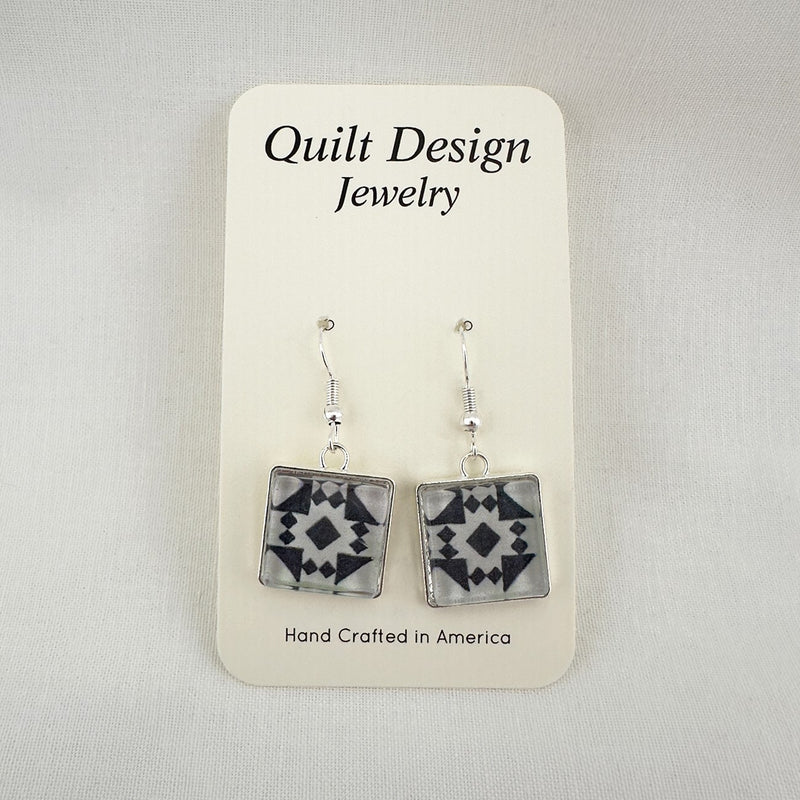 Quilt Earrings Night Star