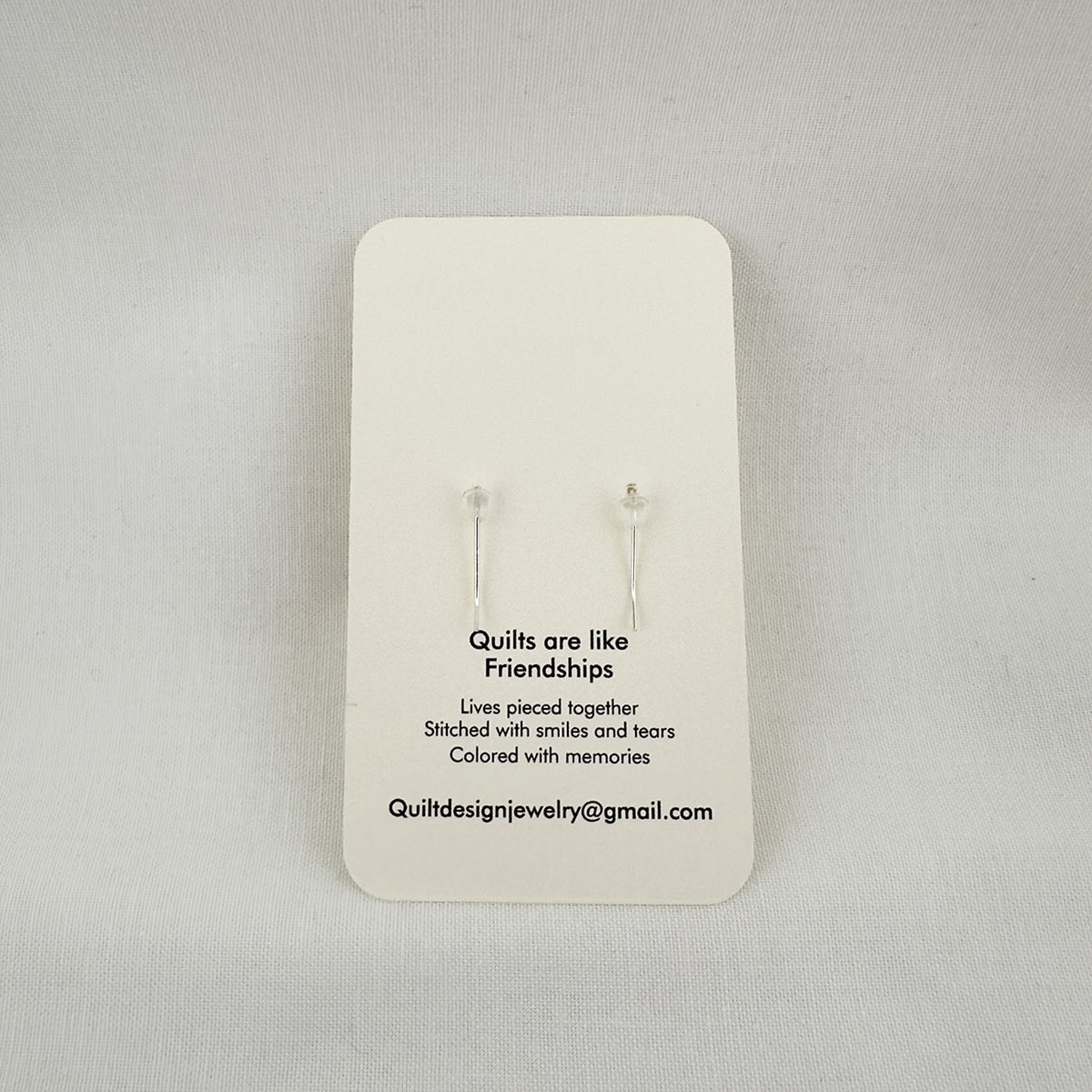 Quilt Earrings Patience Purple Pink