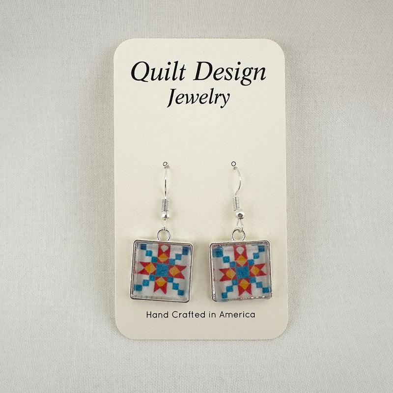 Quilt Earrings River Star