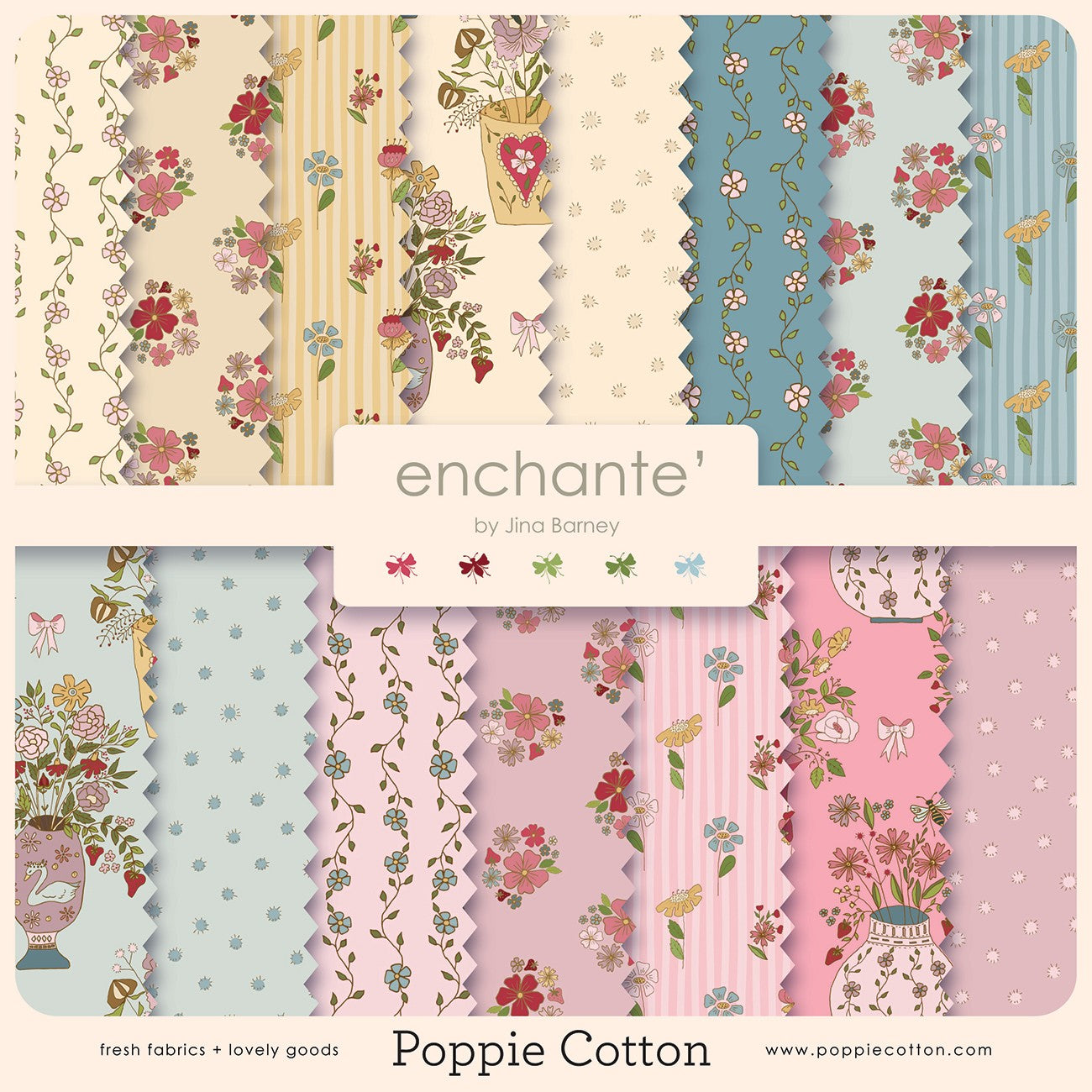 5in Squares, Enchante, 42pcs/bundle