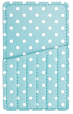 Needle Carry Card Aqua Polka Dot