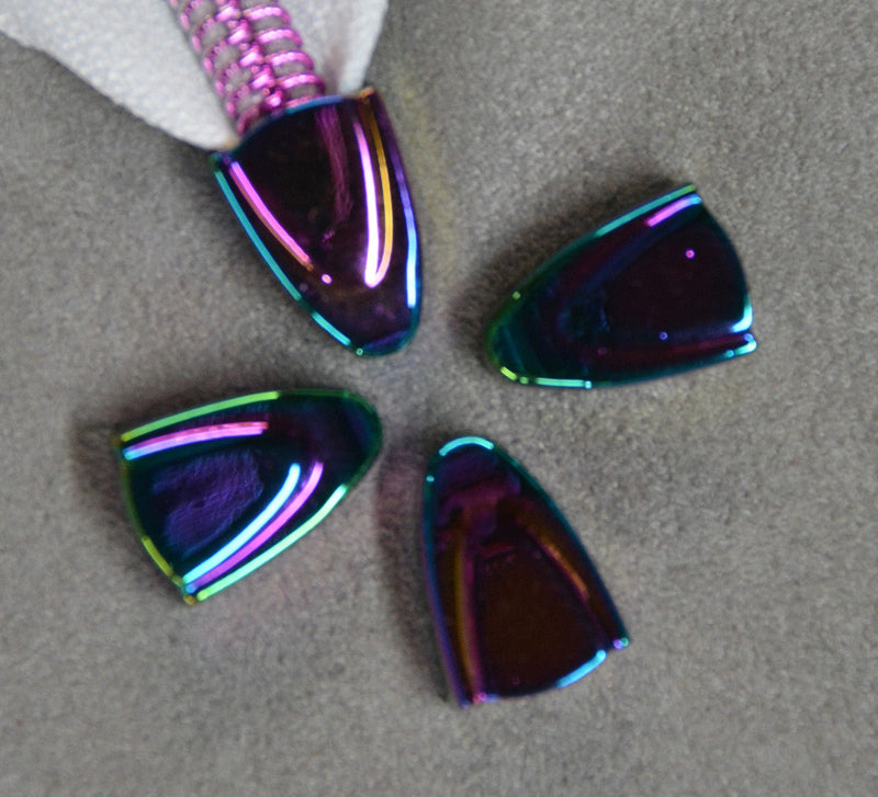 Rainbow Zipper End Caps, Pack of 8