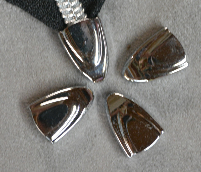 Silver Zipper End Caps, Pack of 8