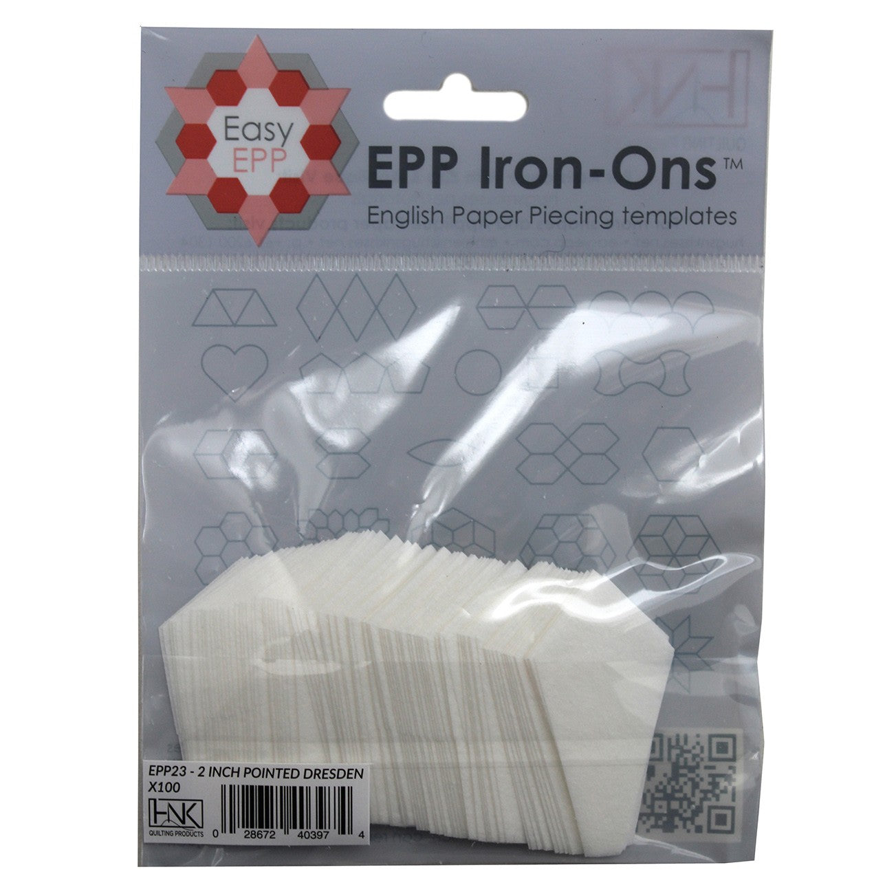 2in Pointed Dresden EPP Iron-on x 100