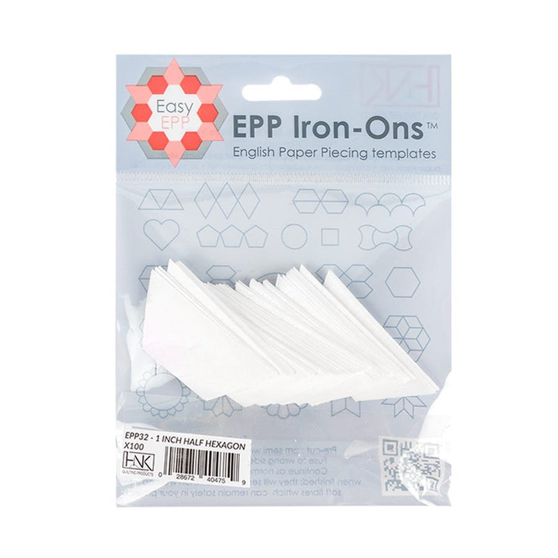 1in half Hexagon EPP Iron-On x 100