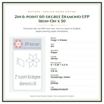 Product Specifications – 2in 6-point 60-degree Diamond EPP Iron-On x 50