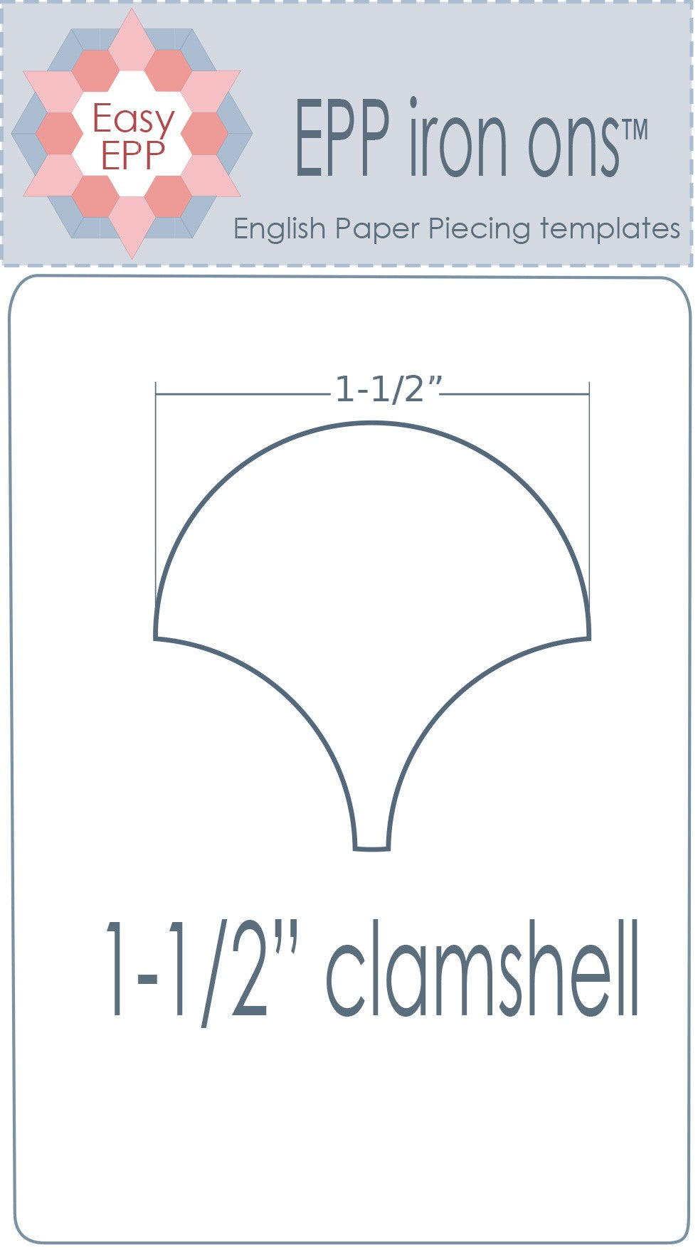 1-1/2in Clamshell EPP Iron-On x 100