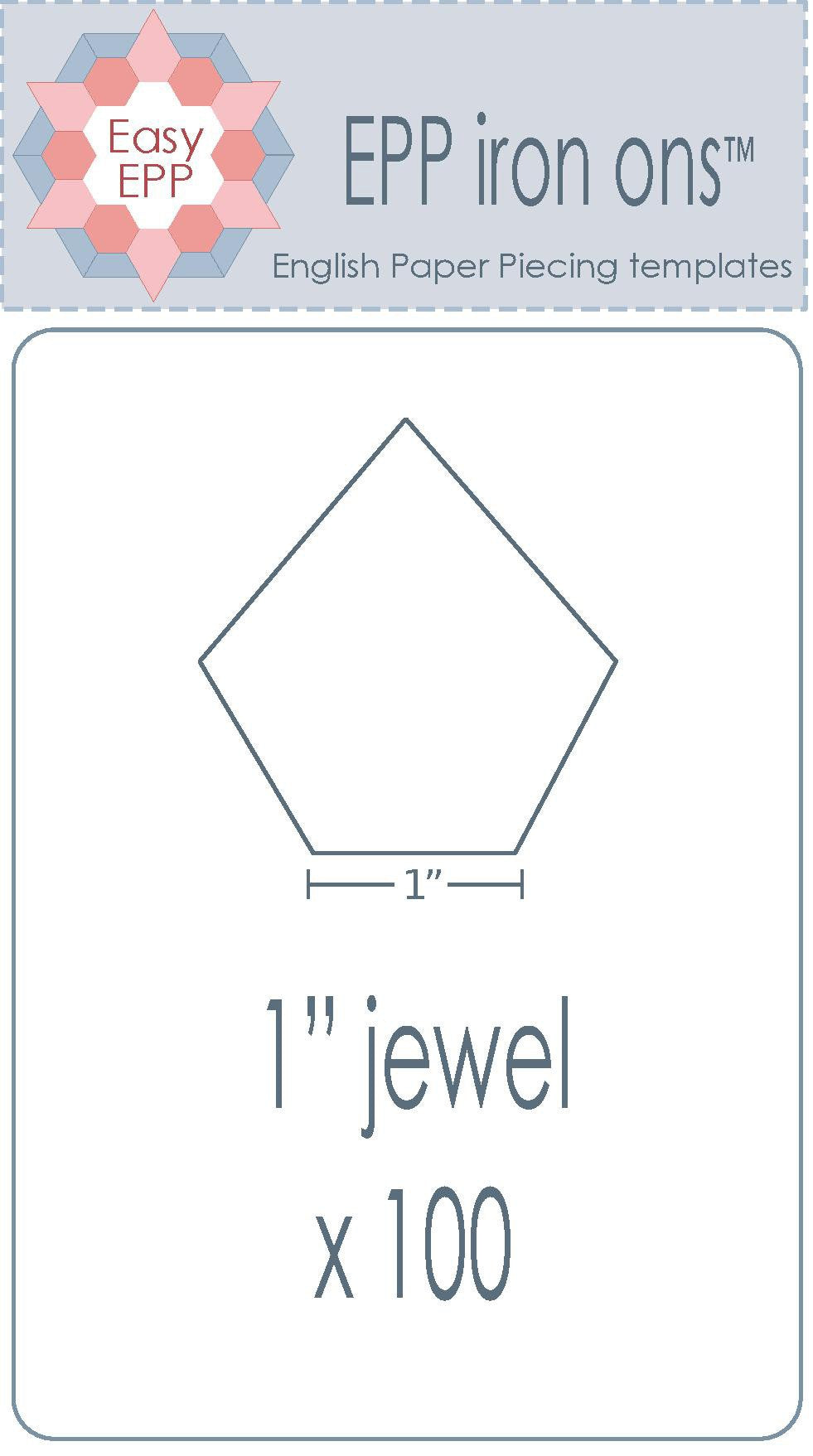 1in Jewel EPP Iron-On x 100