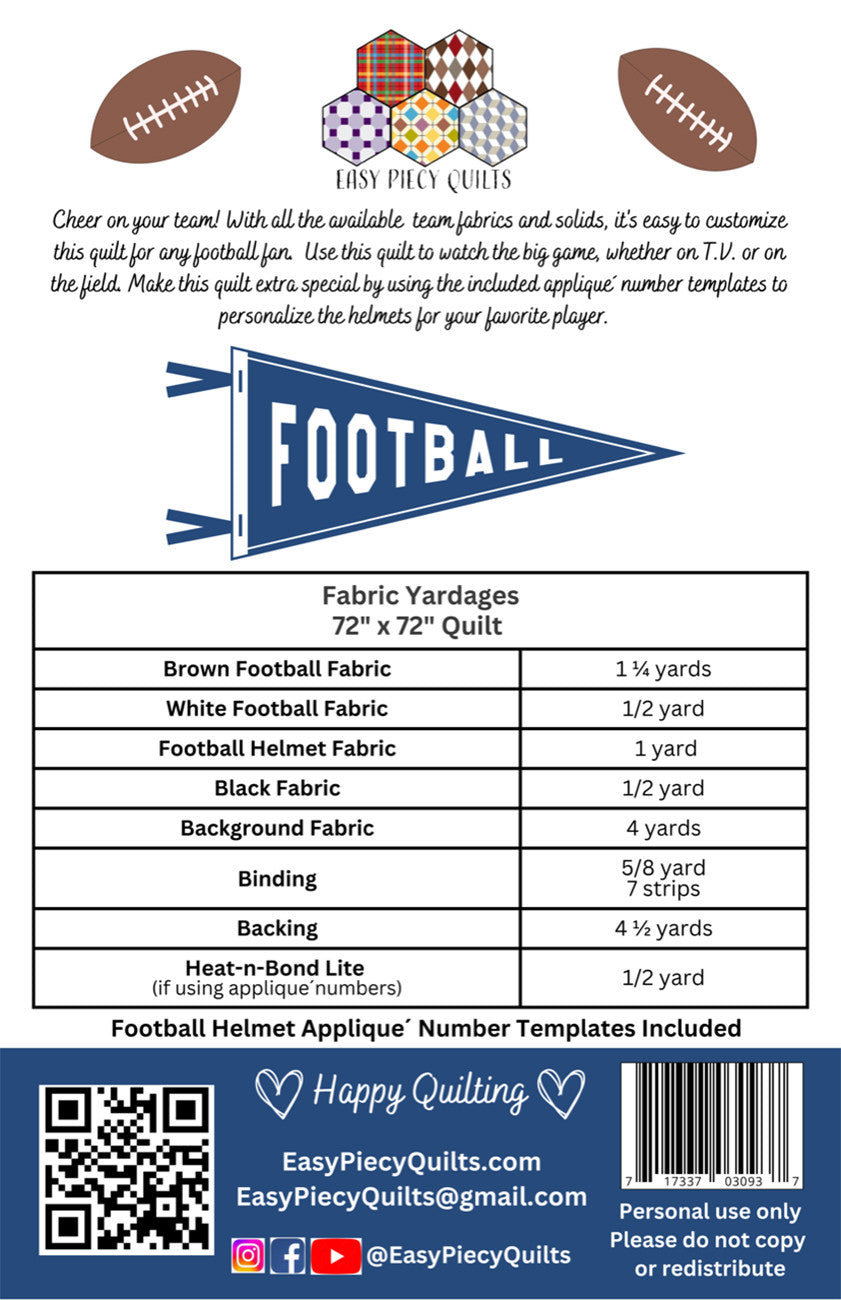 Team Football Quilt
