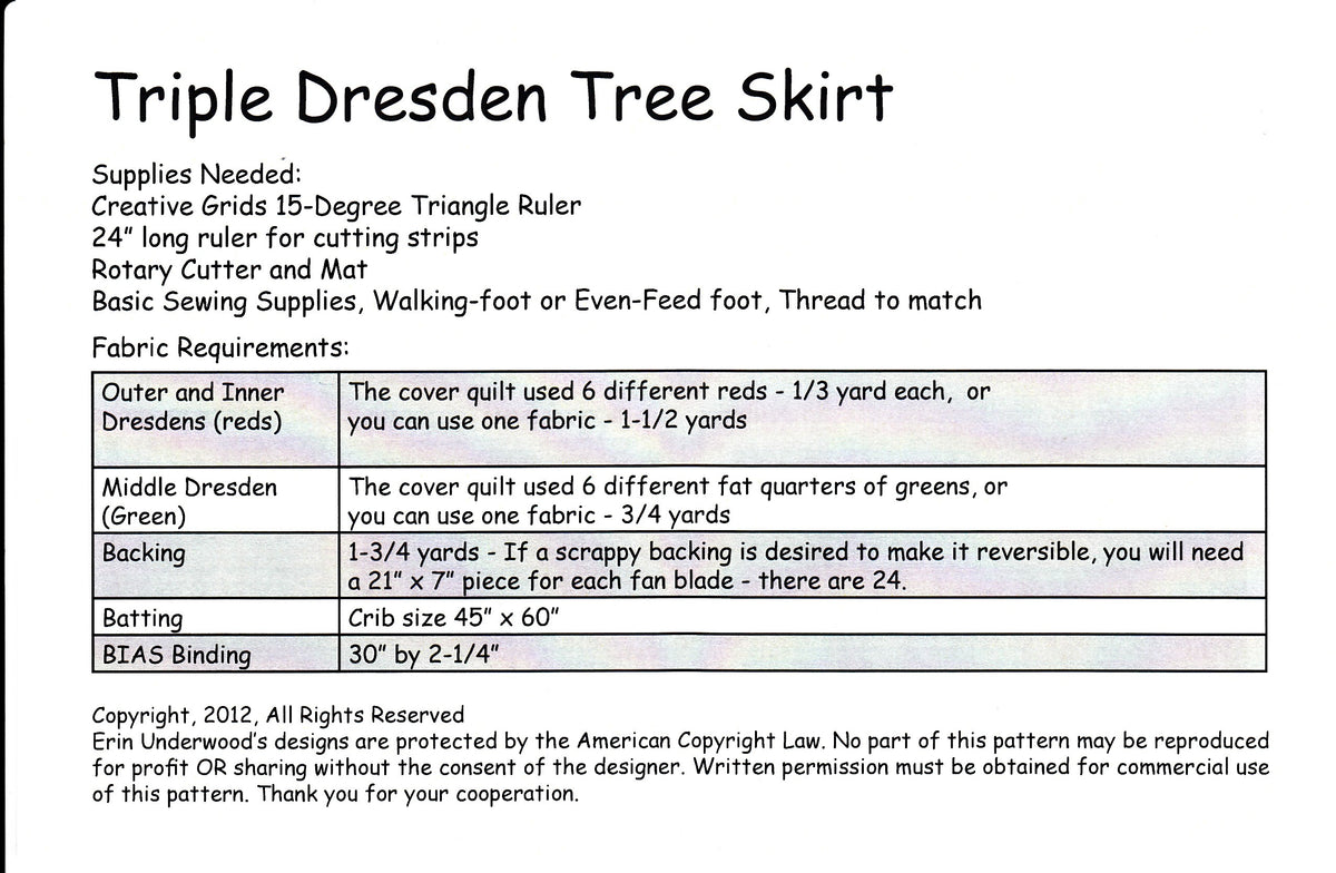 Triple Dresden Tree Skirt