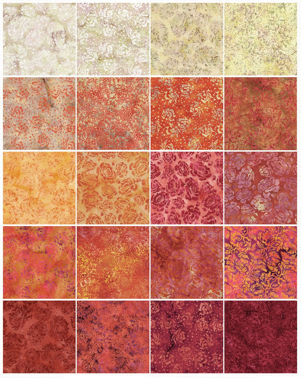 2.5in Strips Everbloom 40pcs, 2 Pieces of Each Print