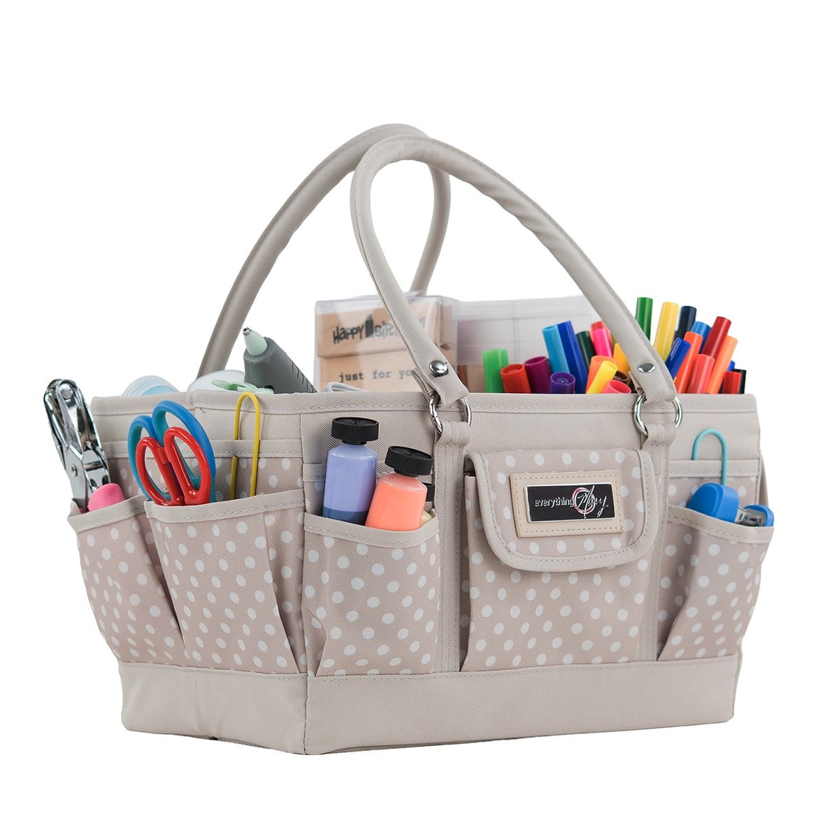 Deluxe Store and Tote Tan Dot