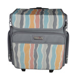 Classic Rolling Craft Tote Gray Stripe