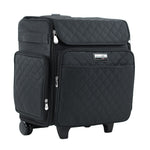 Classic Rolling Craft Tote Black Quilted