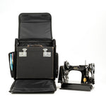 Classic Rolling Craft Tote Black Quilted
