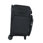 Classic Rolling Craft Tote Black Quilted