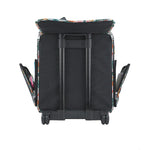 Classic Rolling Craft Tote Black Floral