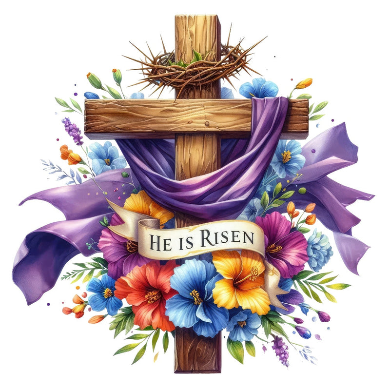 Easter Crosses Fabric Panel 12