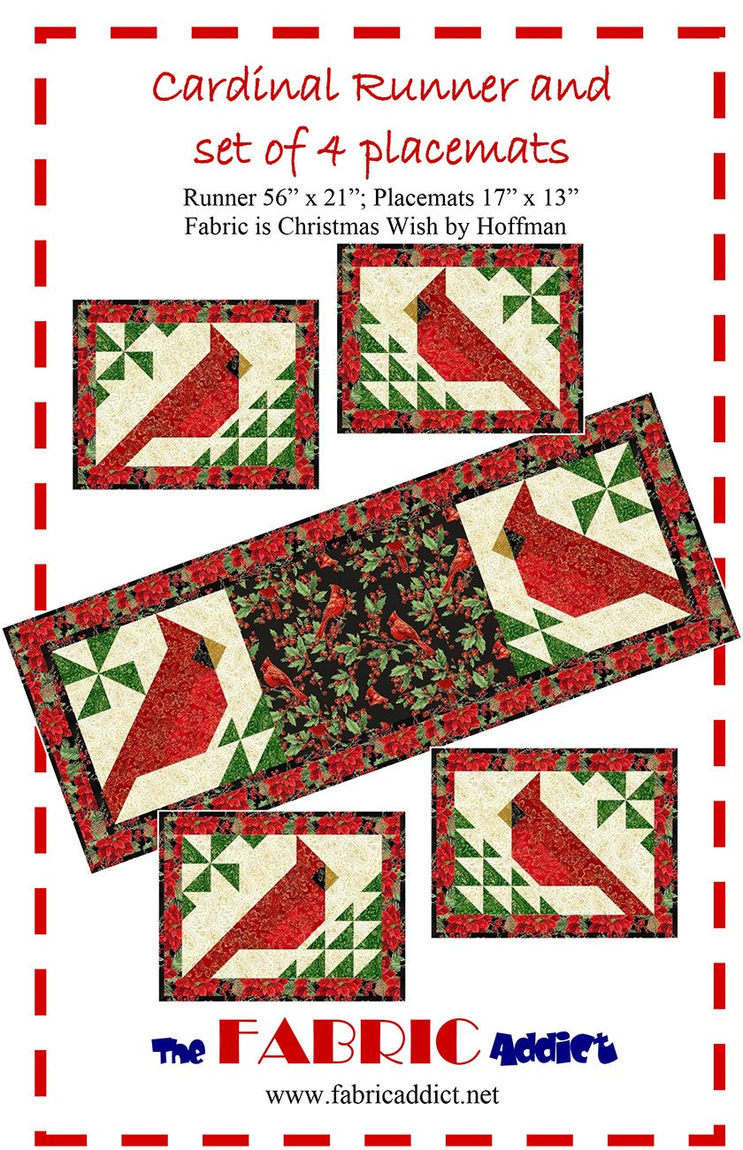 Cardinal Runner and 4 Placemats