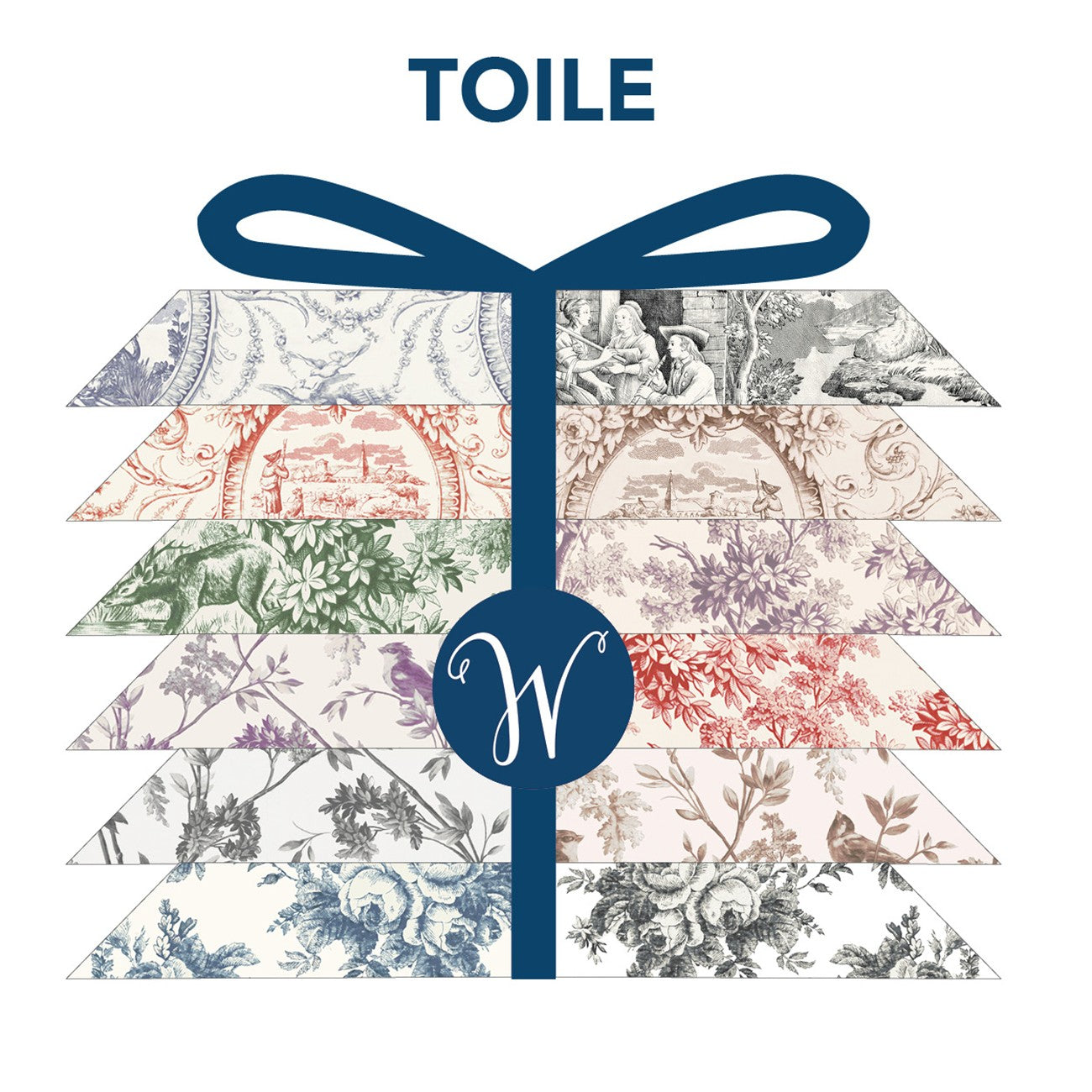 Multi Fat Quarter Bundle Toile
