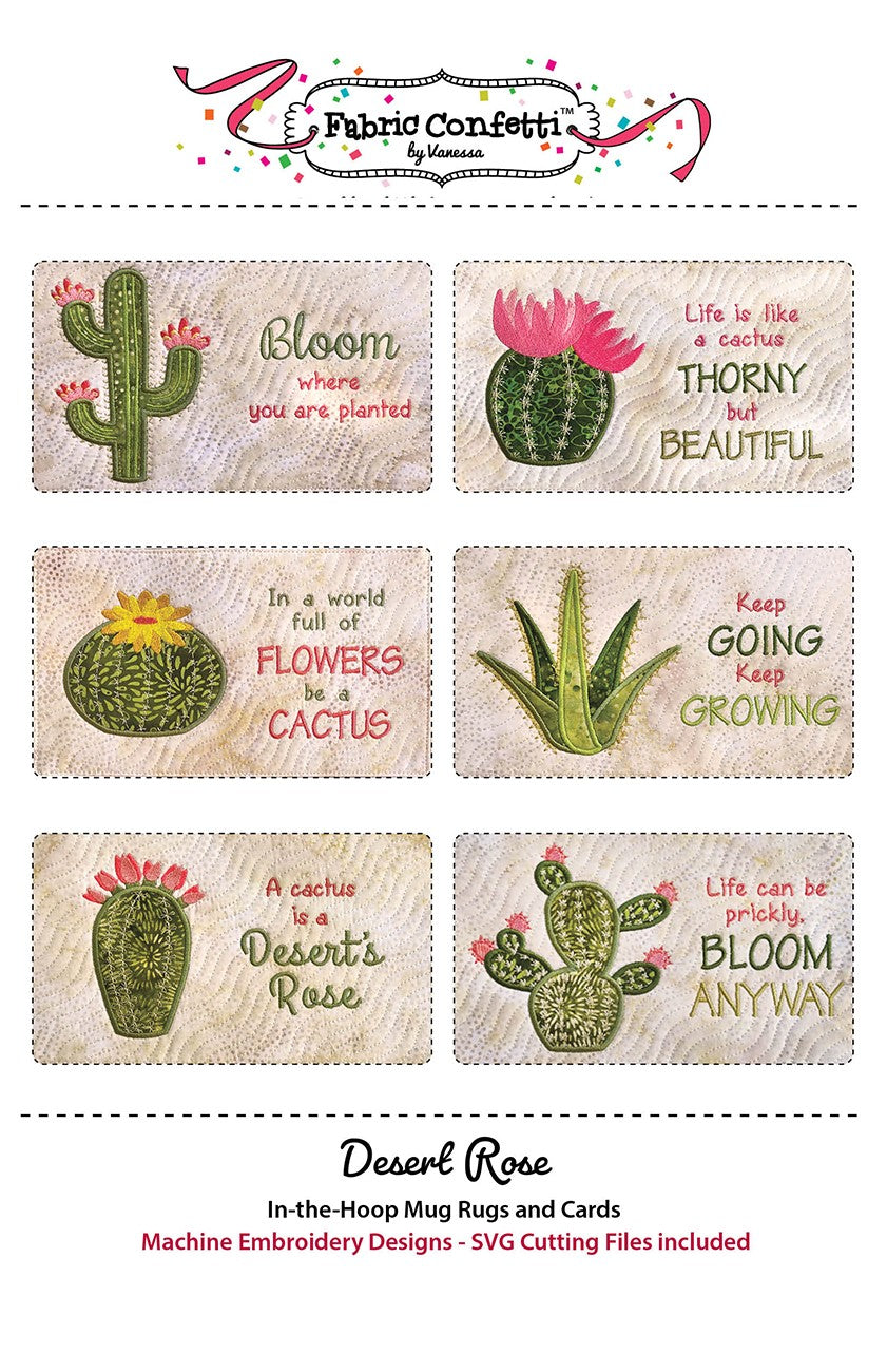 Desert Rose Mug Rugs and Cards