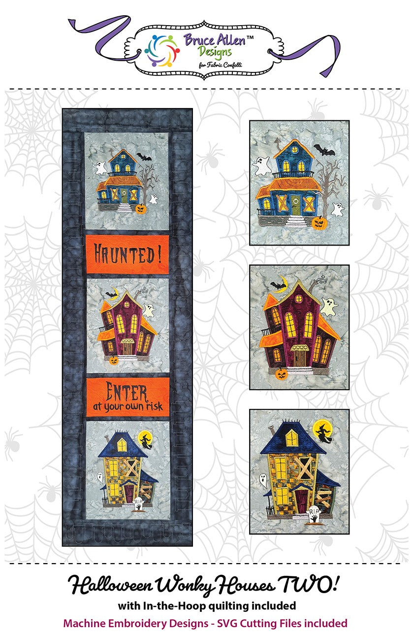 Halloween Wonky Houses TWO Banner