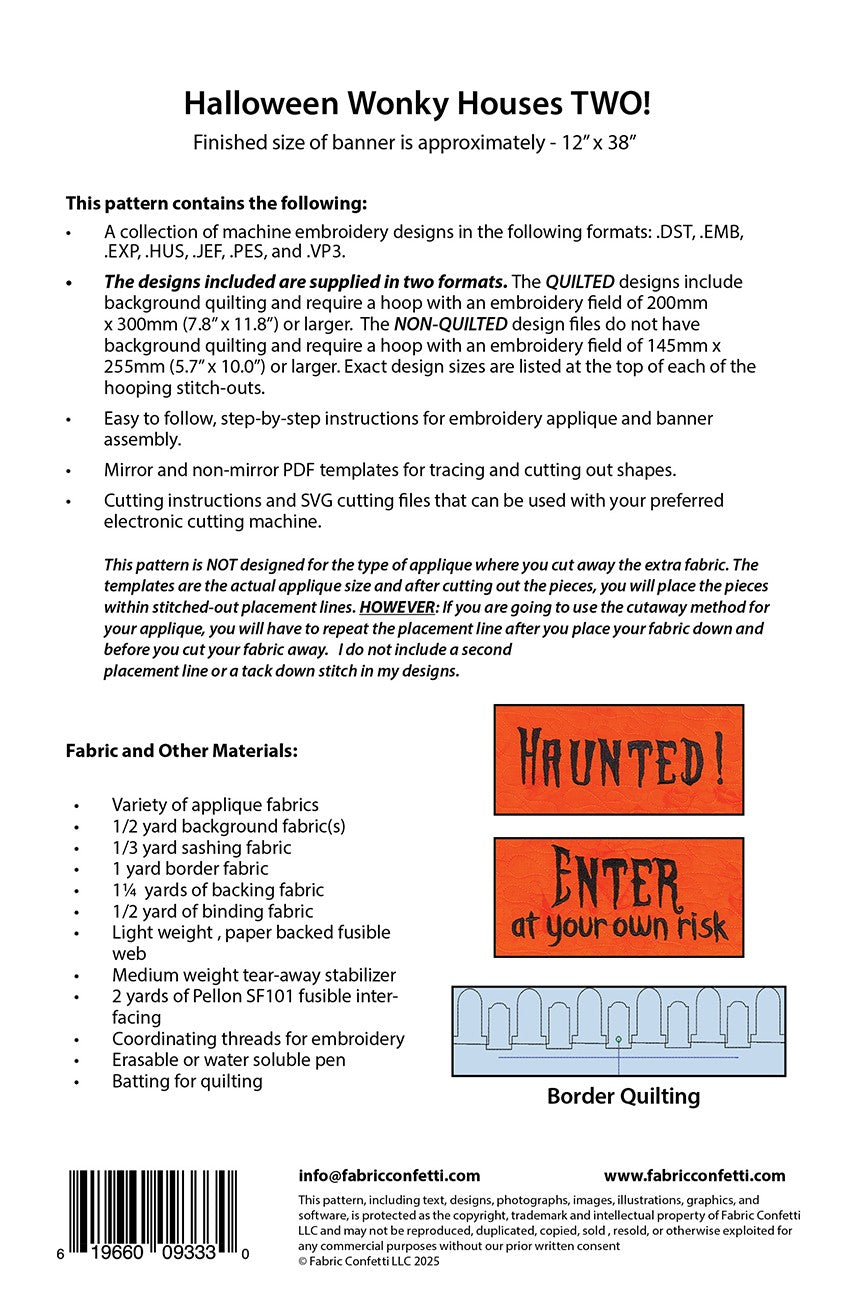 Halloween Wonky Houses TWO Banner