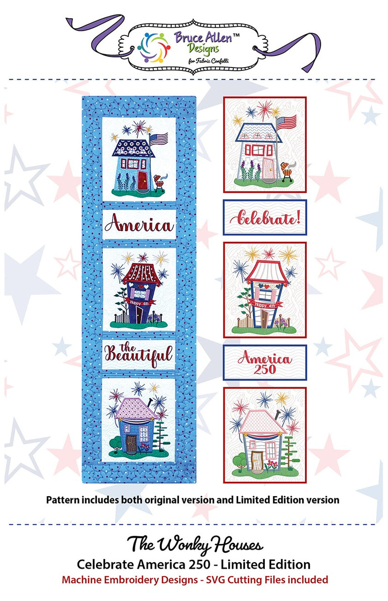 The Wonky Houses Banner Celebrate America 250