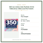 Product Specifications – 350 Alcohol Ink Papers with Original Origami Patterns
